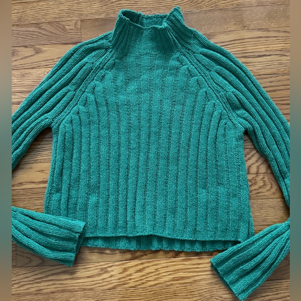 Green Ribbed AE Sweater